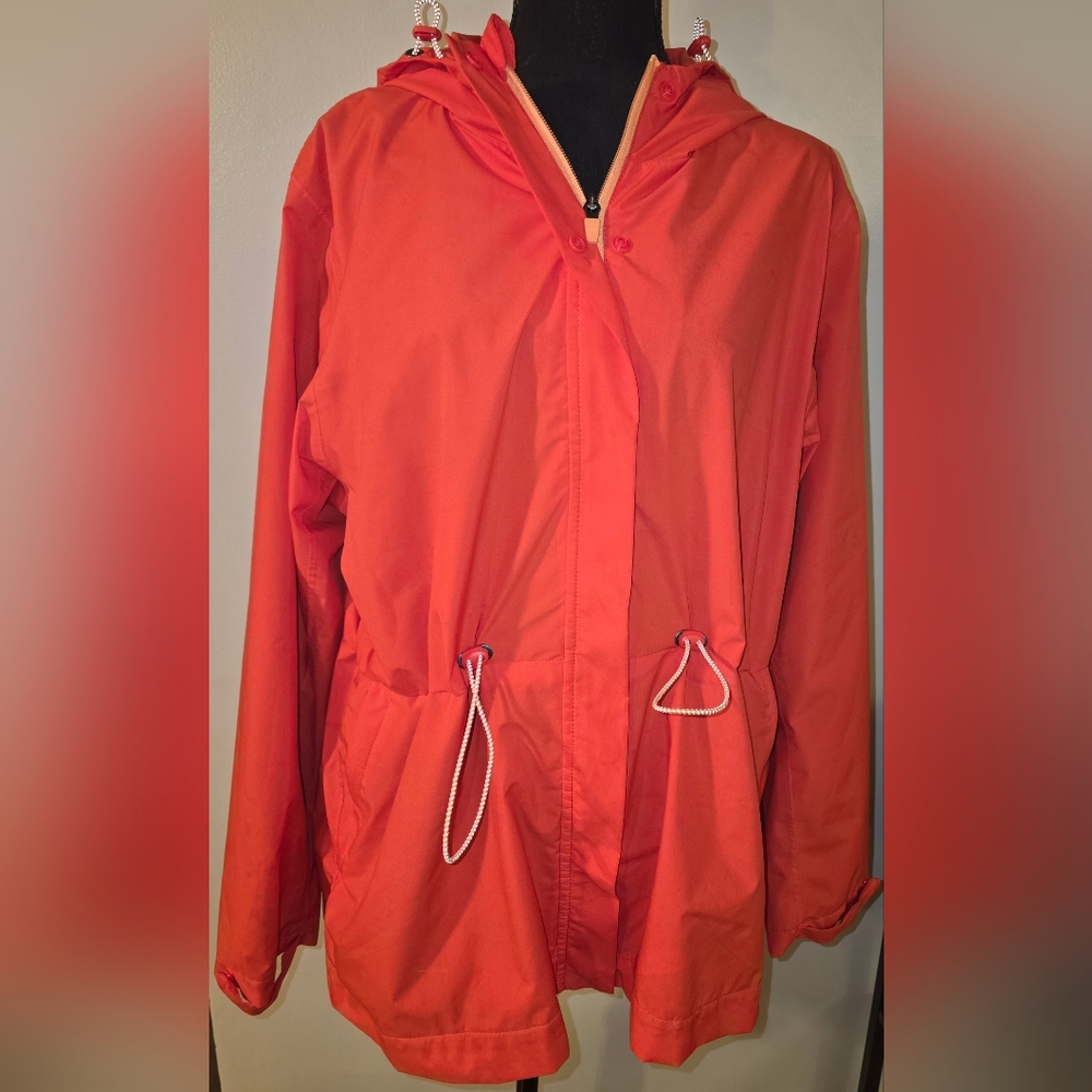 G.H. Bass & Co Womens Rainjacket Coral/Salmon Large